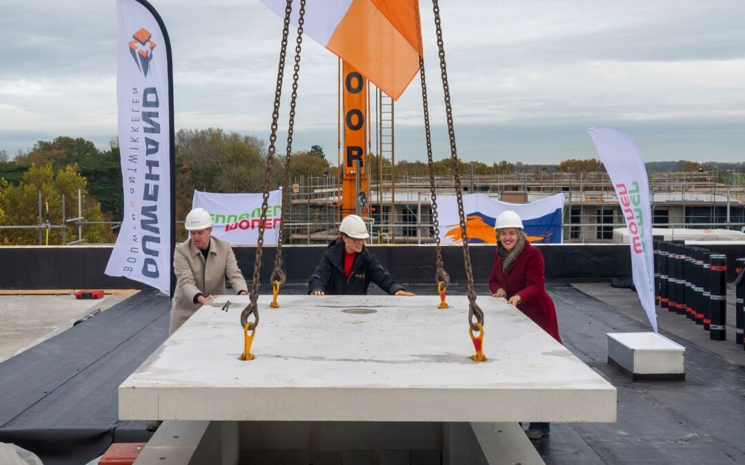 Park de Beeck bereikt hoogste punt: mijlpaal in de bouw van 120 betaalbare huurwoningen